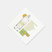 Ramos Gin Fizz Cocktailrecept Kunst Servet (Hoek)