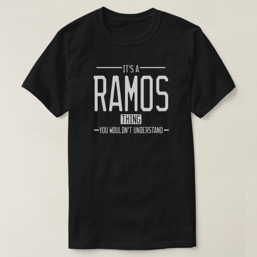 Ramos grappige achternaam grappige familie t-shirt (Design voorkant)