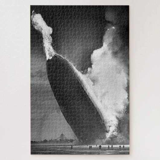 Ramp met het luchtvaartuig Hindenburg rond 1937 Legpuzzel (Verticaal)