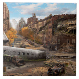Ramp - New York, NY - Geen linksaf slaan bij rood  Tegeltje