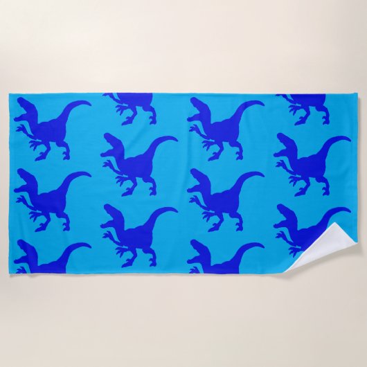 Rampaging Dinosaurus Beach Towel Strandlaken (Voorkant)