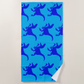 Rampaging Dinosaurus Beach Towel Strandlaken (Voorkant)