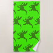 Rampaging Dinosaurus Beach Towel Strandlaken (Voorkant)
