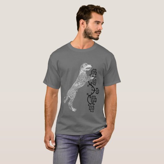 Rampant Celttic Irish Wolfhound T-shirt (Voorkant volledig)