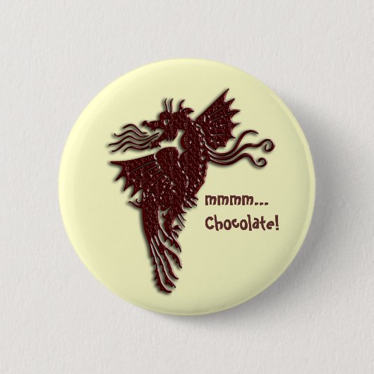 Rampant Chocolate Dragon badge Ronde Button 5,7 Cm (Voorkant)