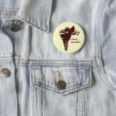 Rampant Chocolate Dragon badge Ronde Button 5,7 Cm (In situ)