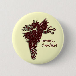 Rampant Chocolate Dragon badge Ronde Button 5,7 Cm