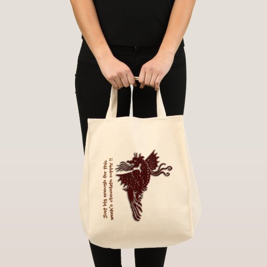 Rampant Chocolate Dragon holdall Tote Bag (Voorkant (product))