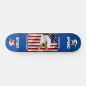 Rampant Eagle, de Amerikaanse vlag, patriottisch Persoonlijk Skateboard (Horizontaal)