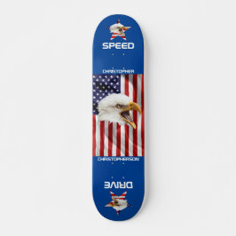 Rampant Eagle, de Amerikaanse vlag, patriottisch Persoonlijk Skateboard