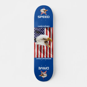 Rampant Eagle, de Amerikaanse vlag, patriottisch Persoonlijk Skateboard