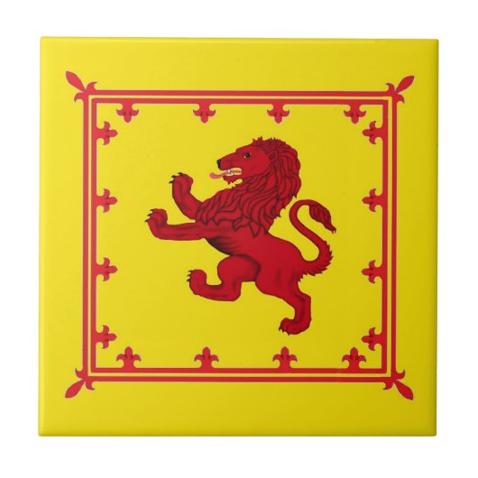 Rampant lion, de oude vlag van Schotland Tegeltje (Voorkant)