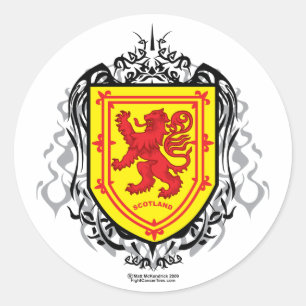 Rampant Lion Tribal Ronde Sticker