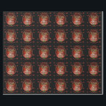 Rampant Rudolph echtgenoot glossy inpakpapier rood<br><div class="desc">Rampant Rudolph echtgenoot glossy inpakpapier rood</div>