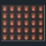 Rampant Rudolph echtgenoot glossy inpakpapier rood<br><div class="desc">Rampant Rudolph echtgenoot glossy inpakpapier rood</div>