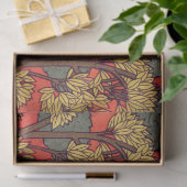 RAMPANT WHITE HORSE,BOMEN IN WOODLAND Art Nouveau Tissuepapier (Geschenk)