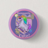 Rampantly Cute Unicorn Button (Voorkant)