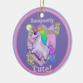 Rampantly Cute Unicorn Keramisch Ornament (Links)