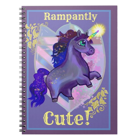 Rampantly Cute Unicorn Notitieboek (Voorkant)