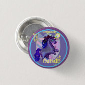 Rampantly Cute Unicorn Ronde Button 3,2 Cm (Voorkant /achterkant)