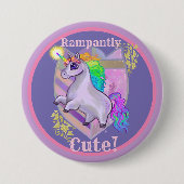 Rampantly Cute Unicorn Ronde Button 7,6 Cm (Voorkant)