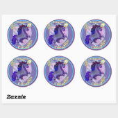Rampantly Cute Unicorn Ronde Sticker (Vel)