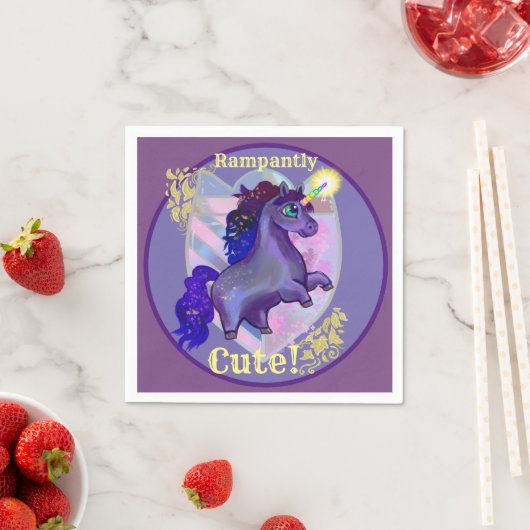 Rampantly Cute Unicorn Servet (Insitu)