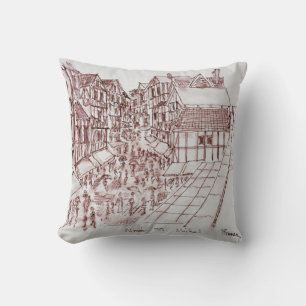 Ramparts, Mont Saint-Michel   Normandië, Frankrij Kussen