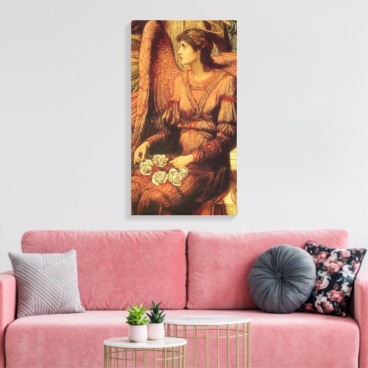 Ramparts of God's House, Angel van John Strudwick Canvas Afdruk (Insitu (Woonkamer))