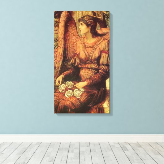 Ramparts of God's House, Angel van John Strudwick Canvas Afdruk (Insitu (Houten vloer))