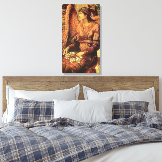 Ramparts of God's House, Angel van John Strudwick Canvas Afdruk (Insitu (Slaapkamer))