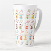 Rampendagkonijnenpatroon Latte Mok (Rechterhoek)