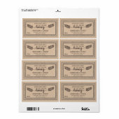  rampenhoningbijkantoor Kraft Etiket (Full Sheet)