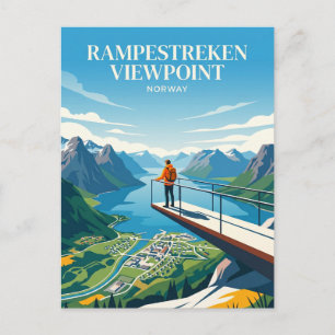 Rampestreken Uitzichtpunt Noorwegen Briefkaart