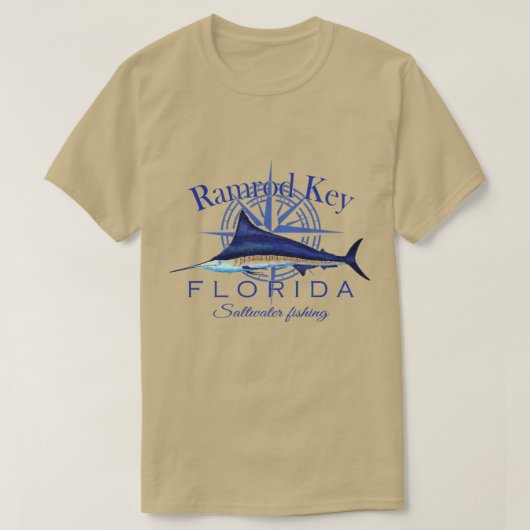 Ramrod Key Florida Sailfish Billfish Saltwater Fis T-shirt (Design voorkant)
