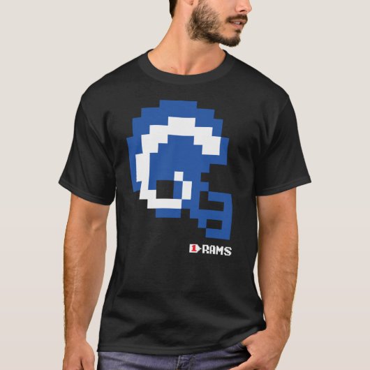 Rams Alternate Tecmo Bowl Helm T-Shirt (Voorkant)