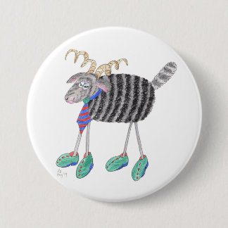Ram's kop/Posh Sheep Ronde Button 7,6 Cm
