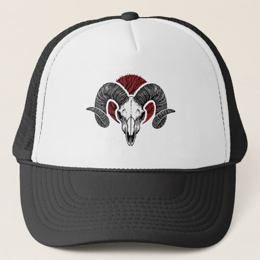 Ram's schedel trucker pet (Voorkant)