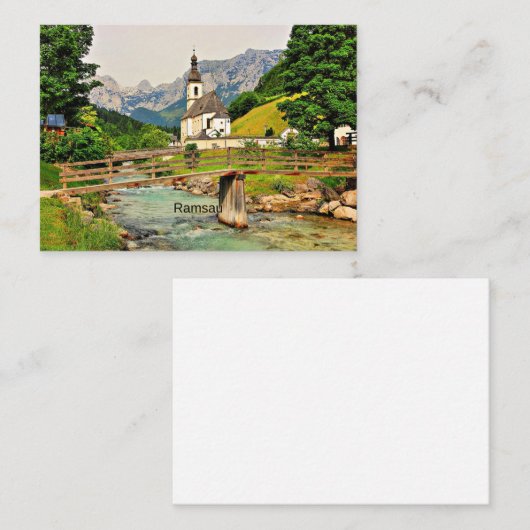 Ramsau, Beierse Alpen Notitiekaartje (Voorkant / Achterkant)