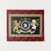 Ramsay Clan Badge & Tartan Op maat gemaakt Wandkleed (Voorkant (horizontaal))