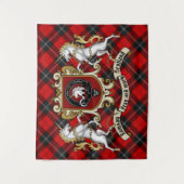 Ramsay Clan Badge & Unicorns w/Tartan Wandkleed (Voorkant)