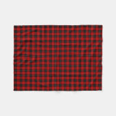 Ramsay Clan Zwart en Rood Tartan Fleece Deken (Voorkant (Horizontaal))