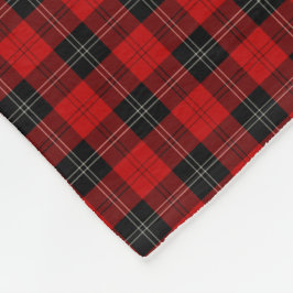 Ramsay Clan Zwart en Rood Tartan Fleece Deken
