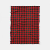 Ramsay Clan Zwart en Rood Tartan Fleece Deken (Voorkant)