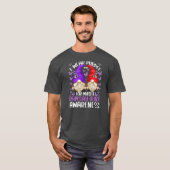 Ramsay Hunt Syndrome Awareness Gnome Draag Paars T-shirt (Voorkant volledig)