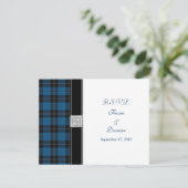 Ramsay Hunting Tartan Celtic Wedding Response Kaar RSVP Kaartje (Staand voorkant)