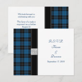 Ramsay Hunting Tartan Celtic Wedding Response Kaar RSVP Kaartje (Voorkant / Achterkant)