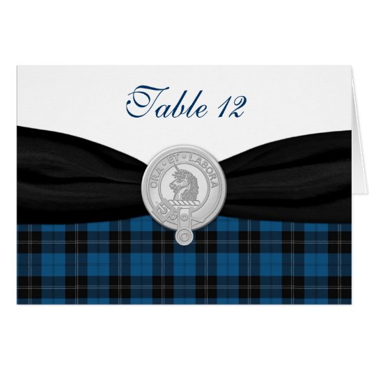Ramsay Hunting Tartan Special Occasion Table Kaart (Voorkant Horizontaal)