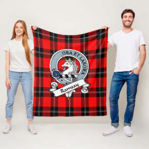 Ramsay Modern Clan Badge Tartan Schotlandse ruit Fleece Deken