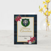 Ramsay Schotse Clan Tartan & Crest Kaart (Gele Bloem)